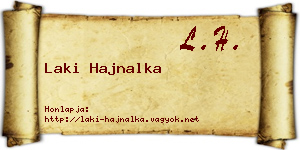 Laki Hajnalka névjegykártya